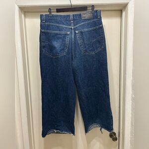Anchor Blue Vintage Men’s Huge Baggy Denim Wide-Leg Jeans Size 36X24 Y2K Skater